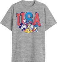 Mickey & Friends Men's The Best American Friends Short Sleeve Graphic T-Shirt