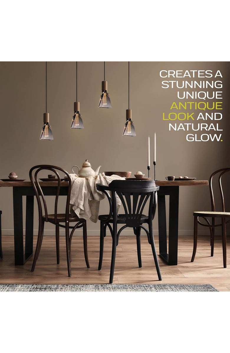 Next Glow Decorative Light bulb Eq 20W, ICE Style Decorative Light Bulbs Shaped E26 55 Lumen, Alternate, color, Grey