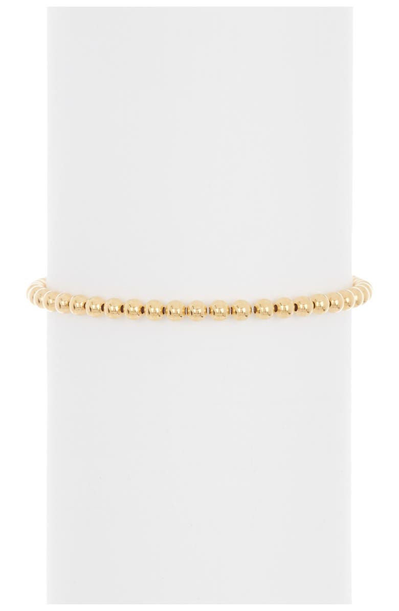 Adornia Ball Bead Heart Charm Bracelet, Alternate, color, Yellow