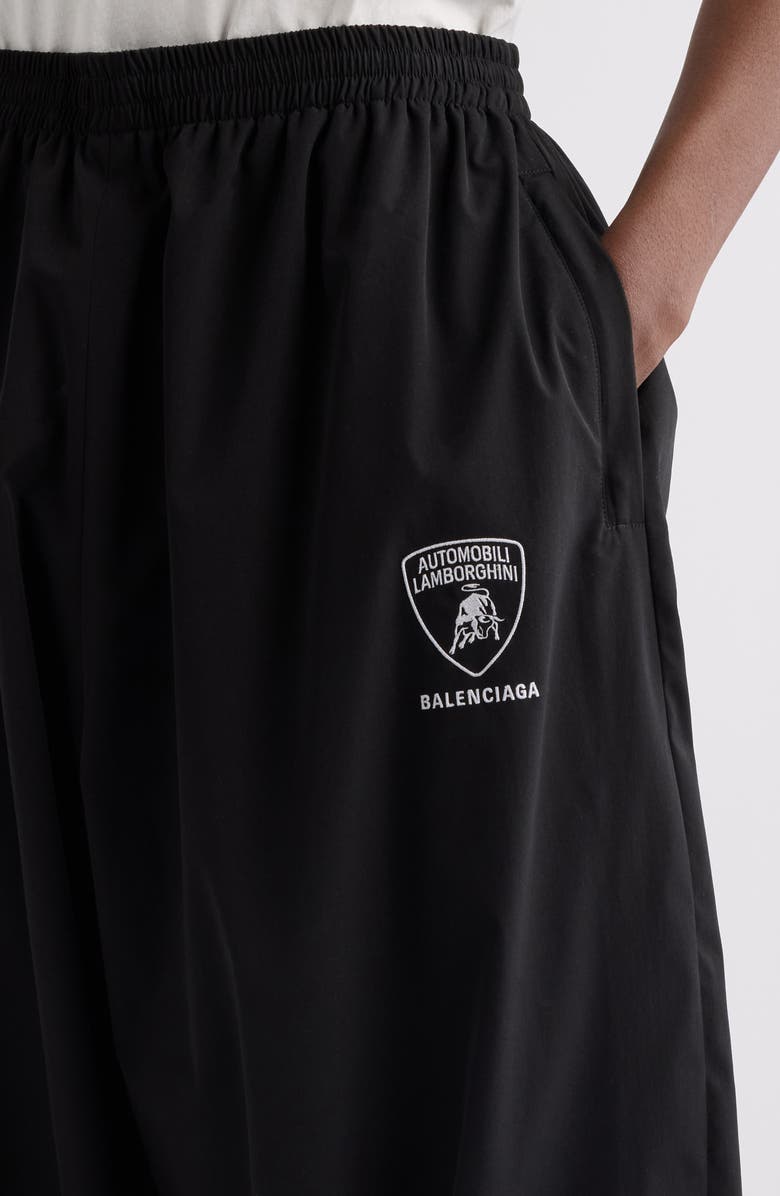 Balenciaga x Automobili Lamborghini Logo Embroidered Track Jacket, Alternate, color, 1000 Black