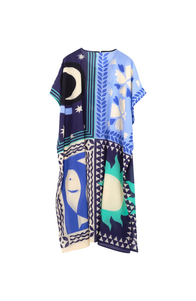 Echo Summer Escape Caftan, Alternate, color, Ultramarine
