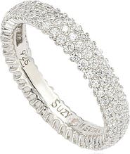 SUZY LEVIAN Sterling Silver Pavé Cubic Zirconia Eternity Band Ring