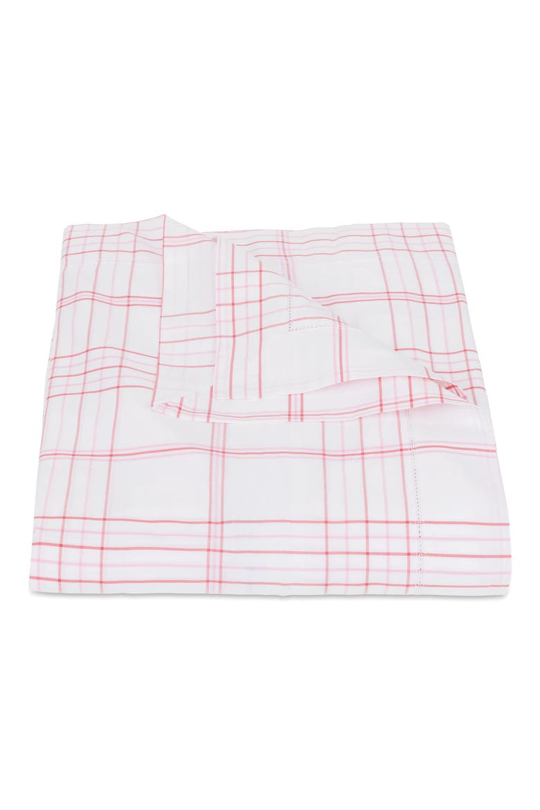 August Plaid Duvet Cover, Main, color, PEONY