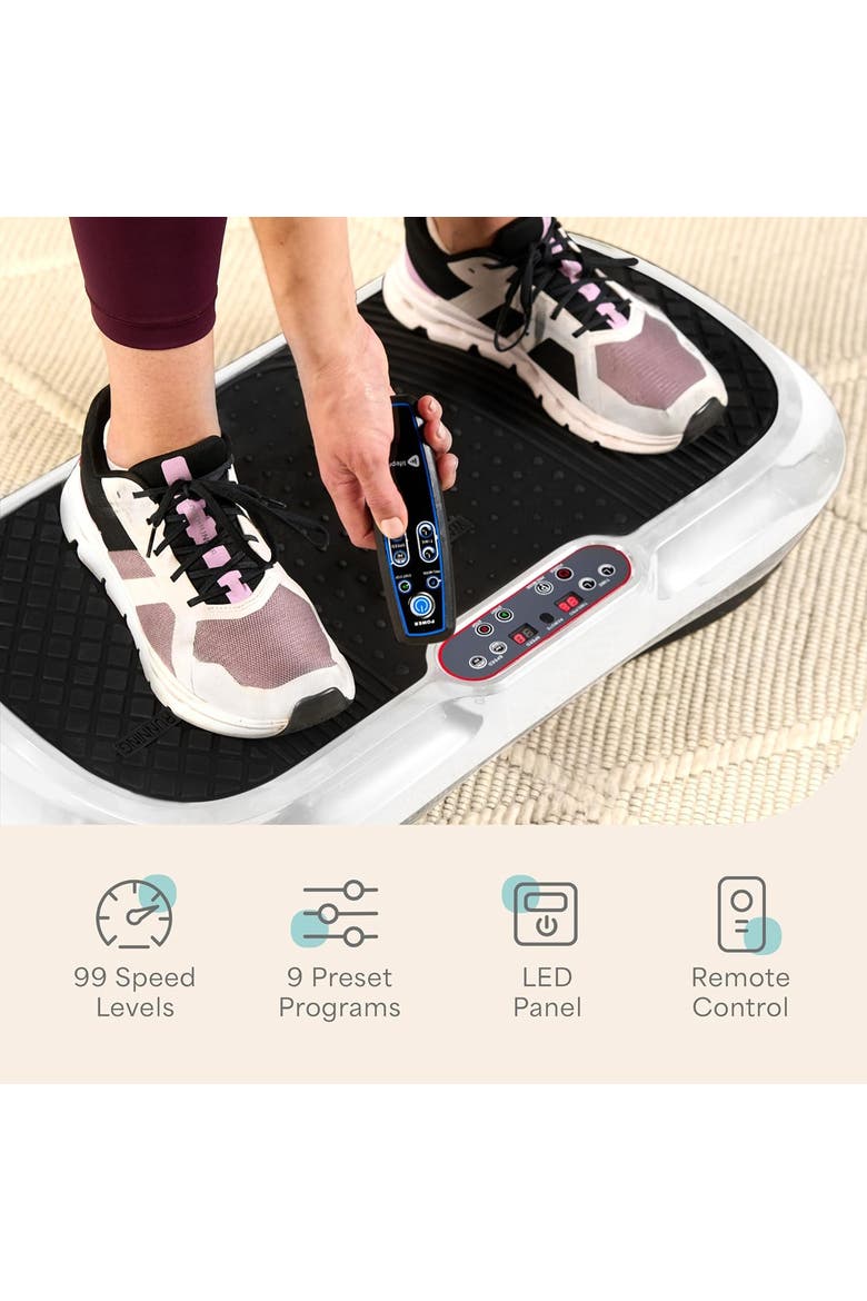 Waver Vibration Plate Exercise Machine Whole Body Vibrating Platform, Alternate, color, White