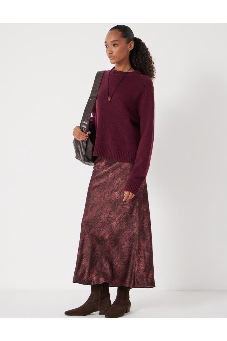 Simone Slinky Skirt, Alternate, color, Snake Print Brown