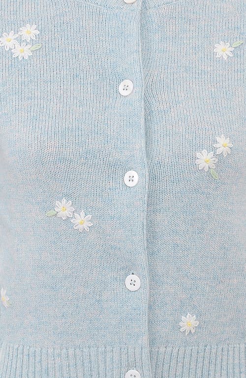 HOUSE OF CB HOUSE OF CB ATHEIA FLOWER EMBROIDERED WOOL BLEND CARDIGAN 