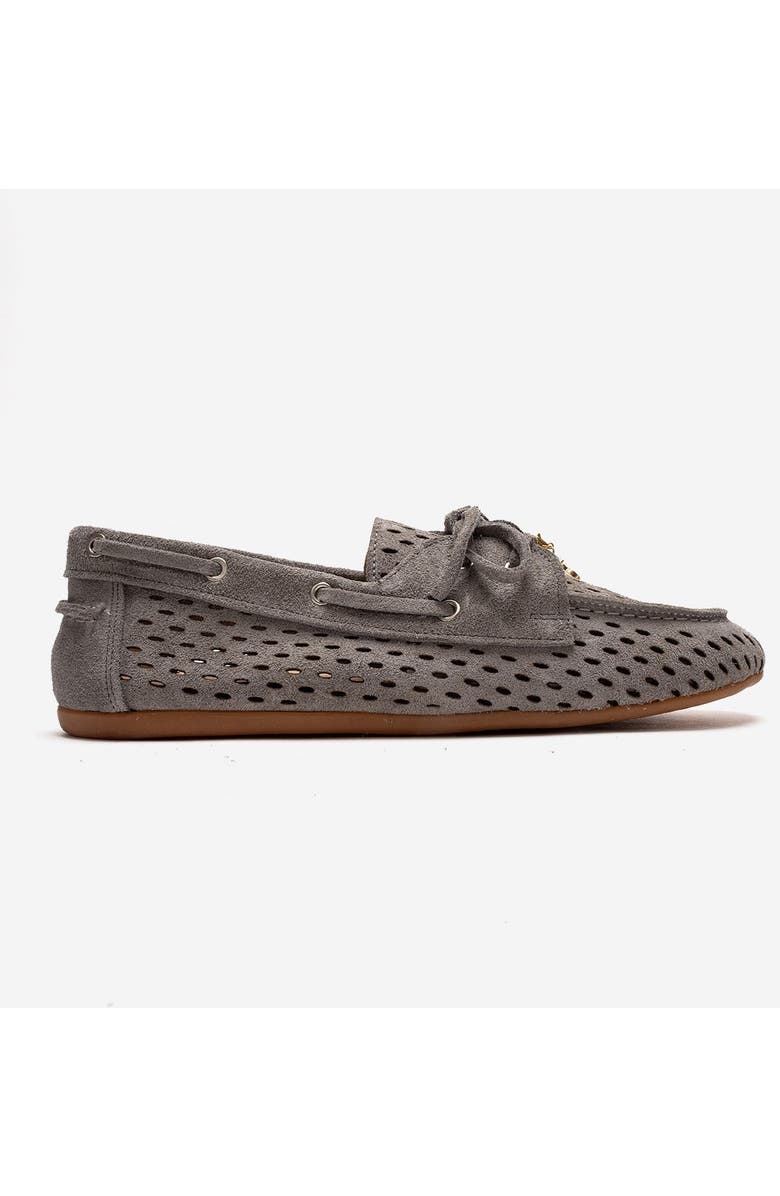 Forever & Always Shoes Stevo Leather Lace Up Loafer, Alternate, color, Grey Suede