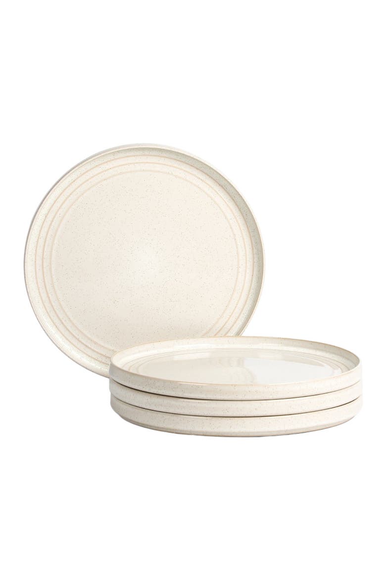 Claire Stoneware 4-Piece Dinner Plate Set, Main, color, White