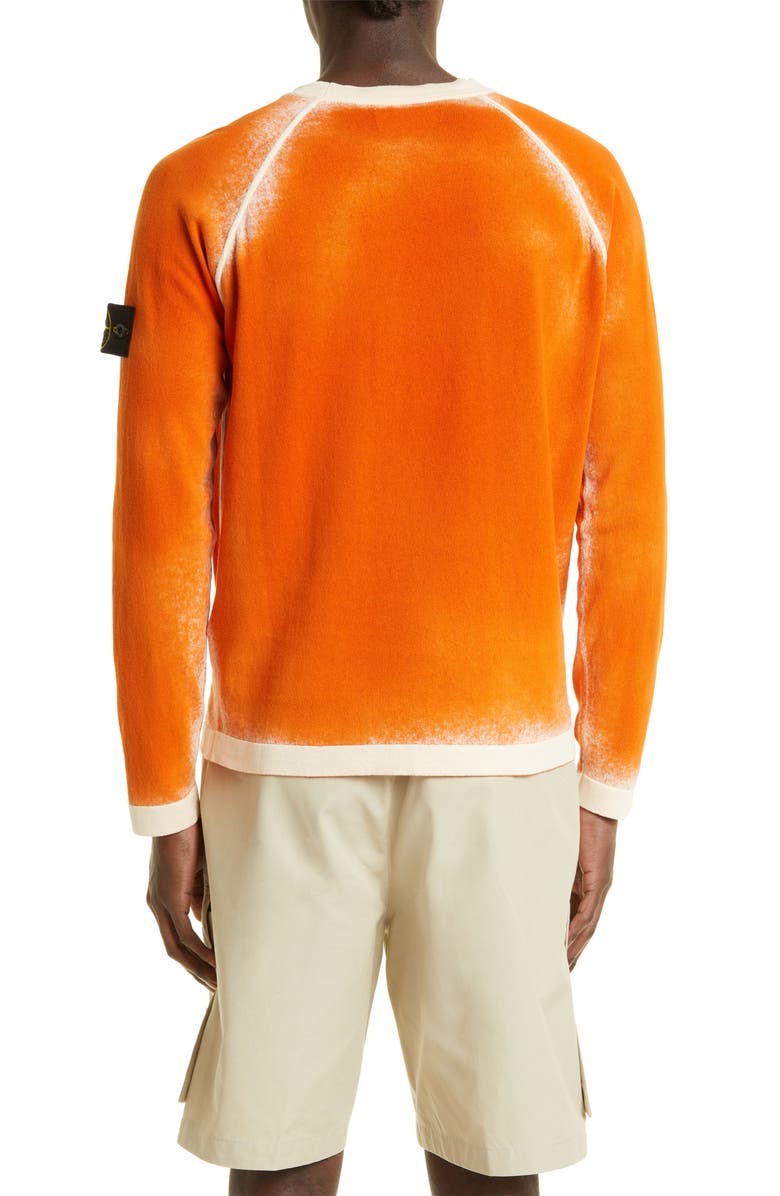 Stone Island Airbrush Cotton Crewneck Sweater, Alternate, color, 