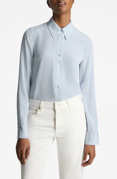 Silk Snap-Up Shirt