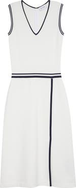 ST. JOHN Vanna Roma Crepe Knit Sleeveless Midi Dress