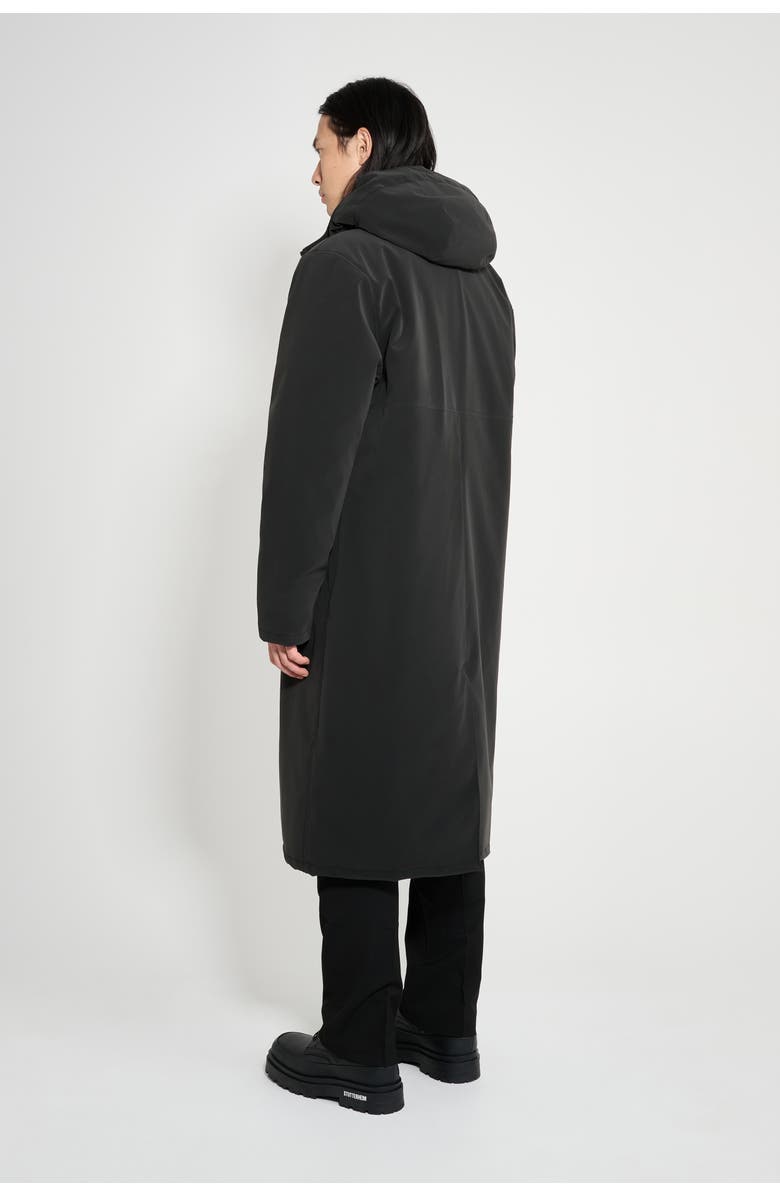 Stutterheim Stockholm Long Matte Winter Coat, Alternate, color, Black