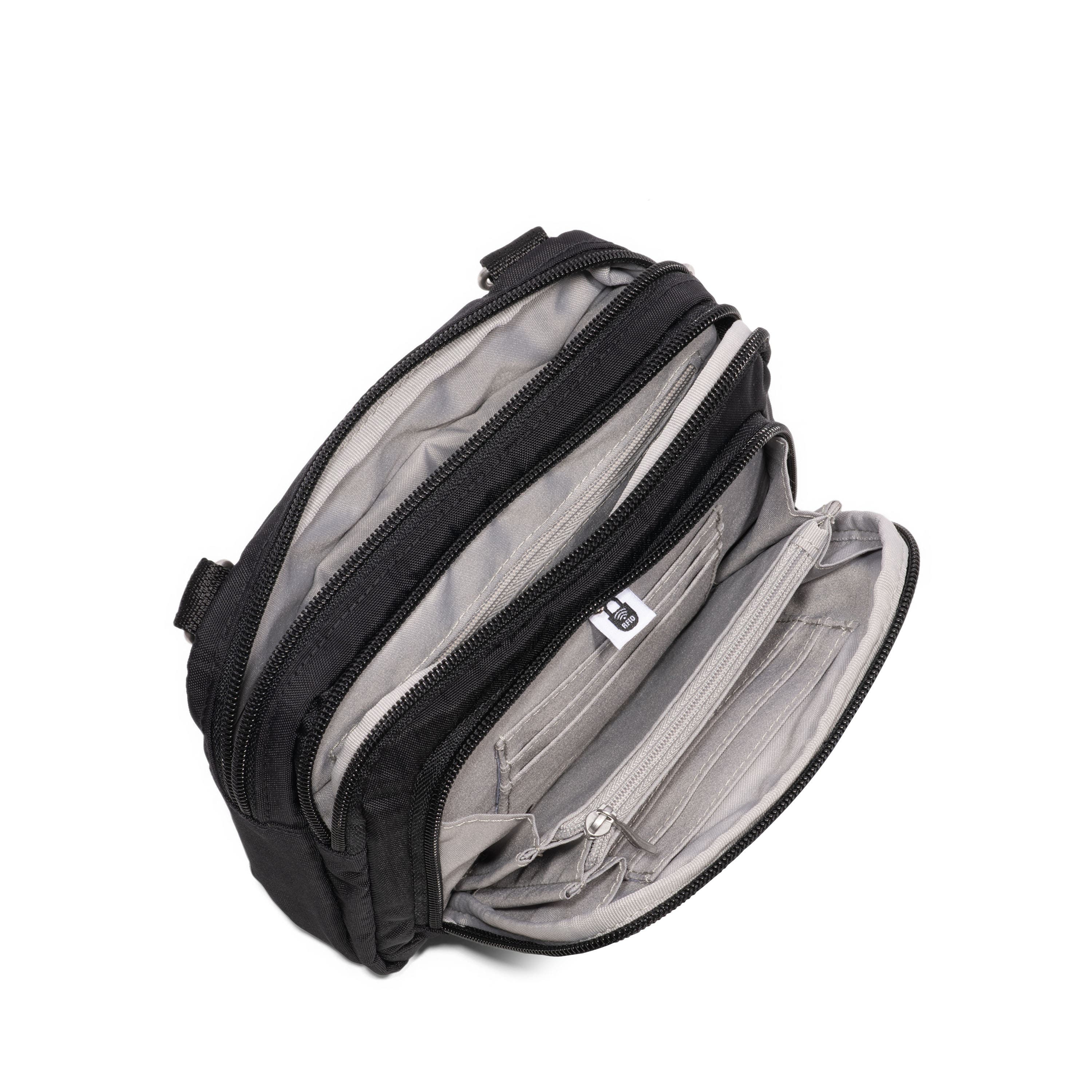 BAGGALLINI Trifecta Crossbody EMF Blocking Pocket, Alternate, color, Black