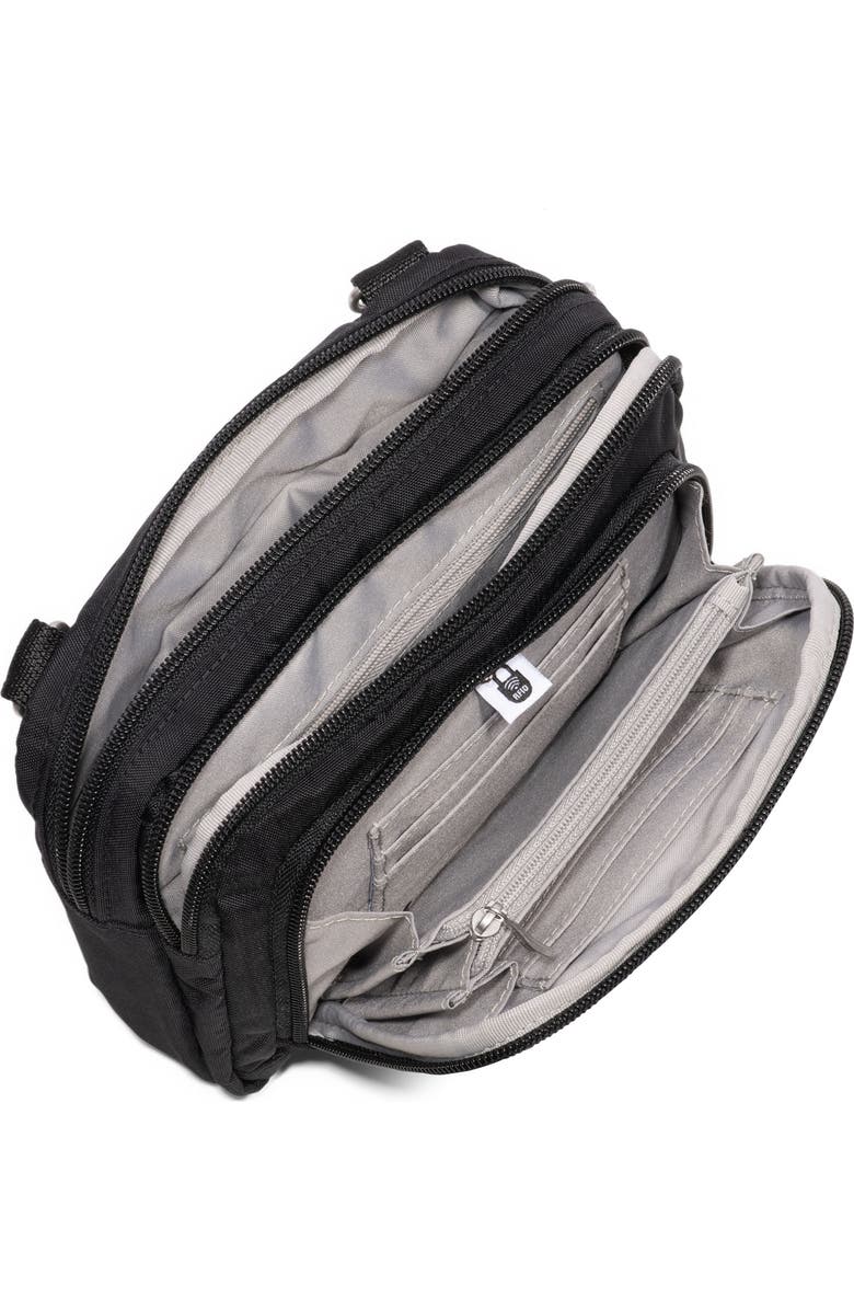 BAGGALLINI Trifecta Crossbody EMF Blocking Pocket, Alternate, color, Black