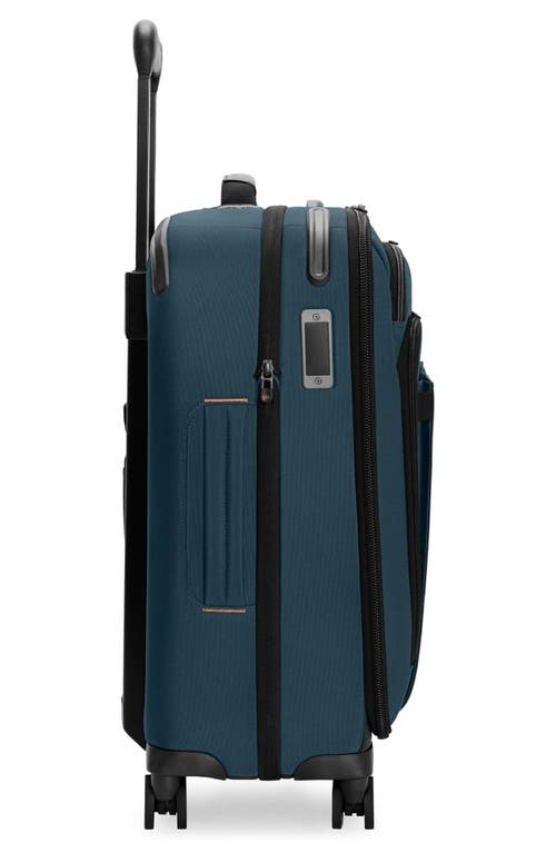 Briggs & Riley Zdx Global 21-inch Expandable Carry-on Spinner Suitcase In Blue