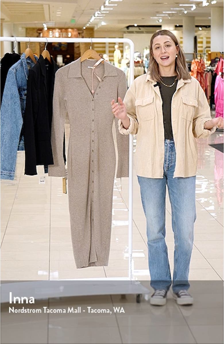 Yvette Long Sleeve Button-Up Sweater Dress, sales video thumbnail