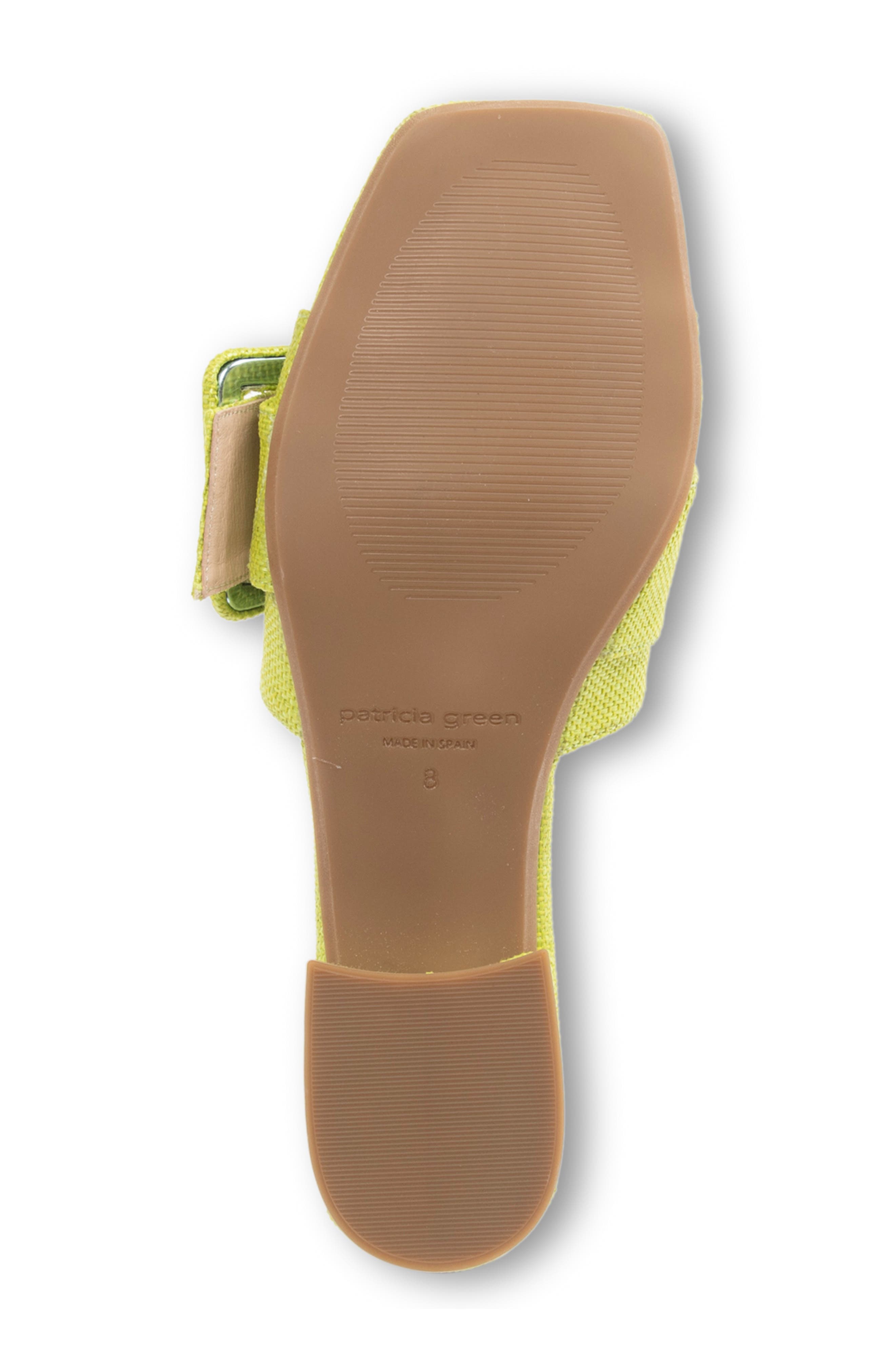 patricia green Bali Slide Sandal, Alternate, color, Lime Green Raffia