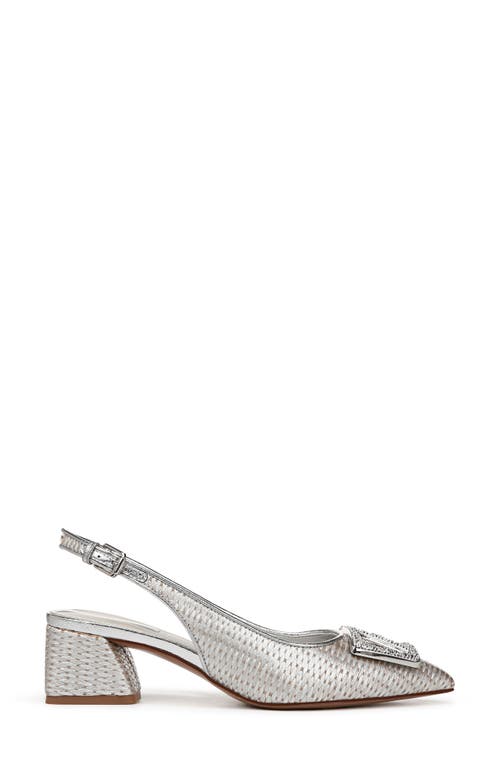 Franco Sarto Racer Slingback Pointed Toe Pump In Gray