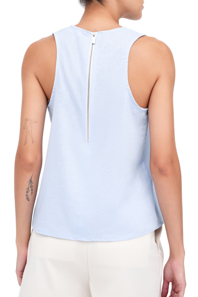 Mckinley Sleeveless Linen & Cotton Top, Alternate, color, LIGHT BLUE