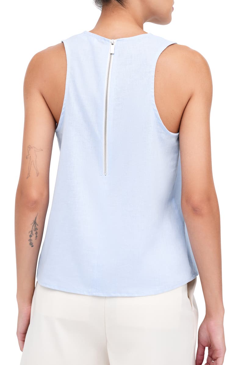 Marcella Mckinley Sleeveless Linen & Cotton Top, Alternate, color, Light Blue