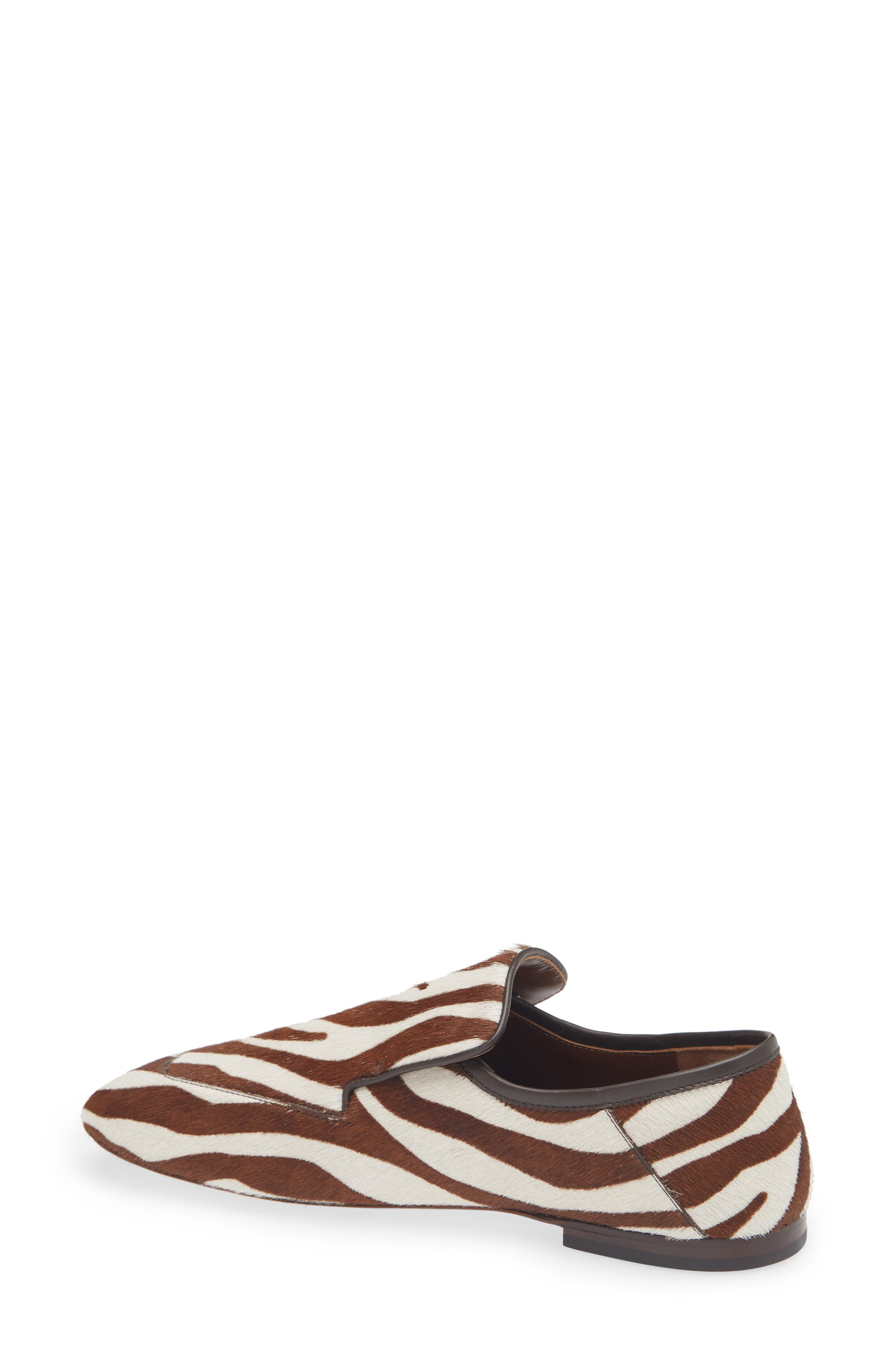 Dakar Genuine Calf Hair Loafer, Alternate, color, IVORY/ BROWN