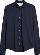 Eleventy Dandy Jersey Button-Up Shirt