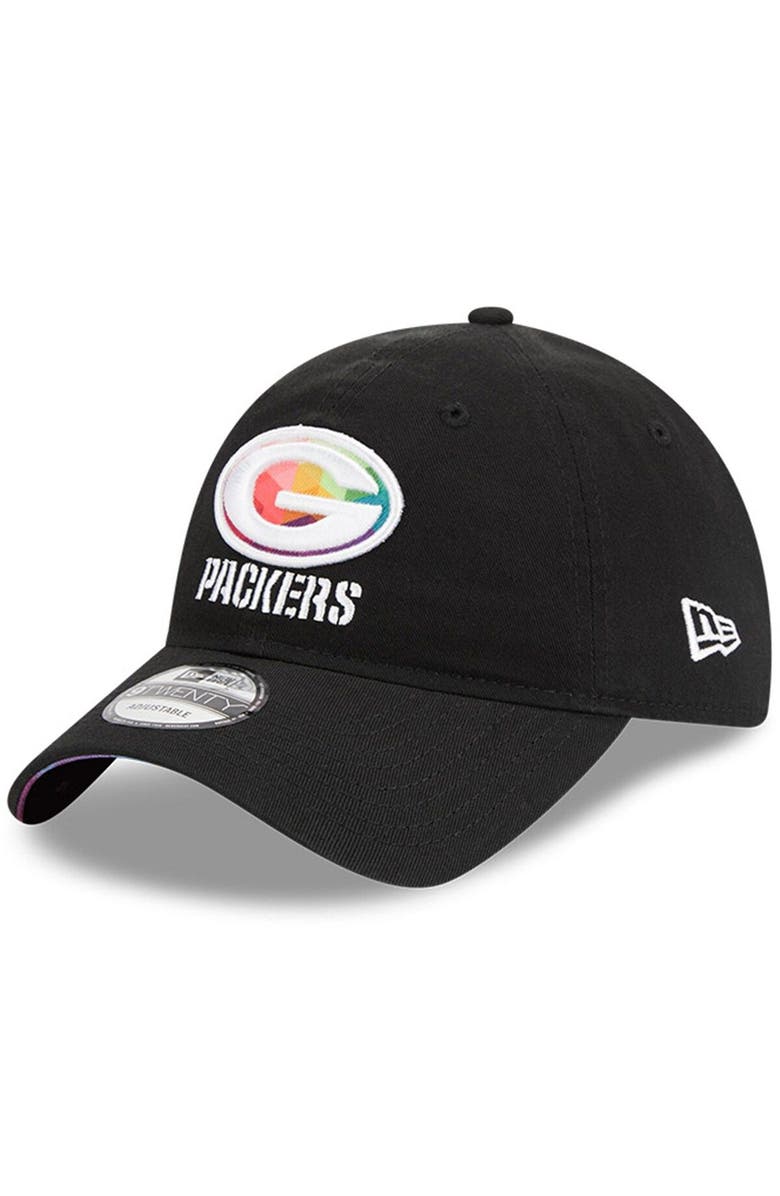 New Era Men's New Era  Black Green Bay Packers 2023 NFL Crucial Catch 9TWENTY Adjustable Hat, Alternate, color, 