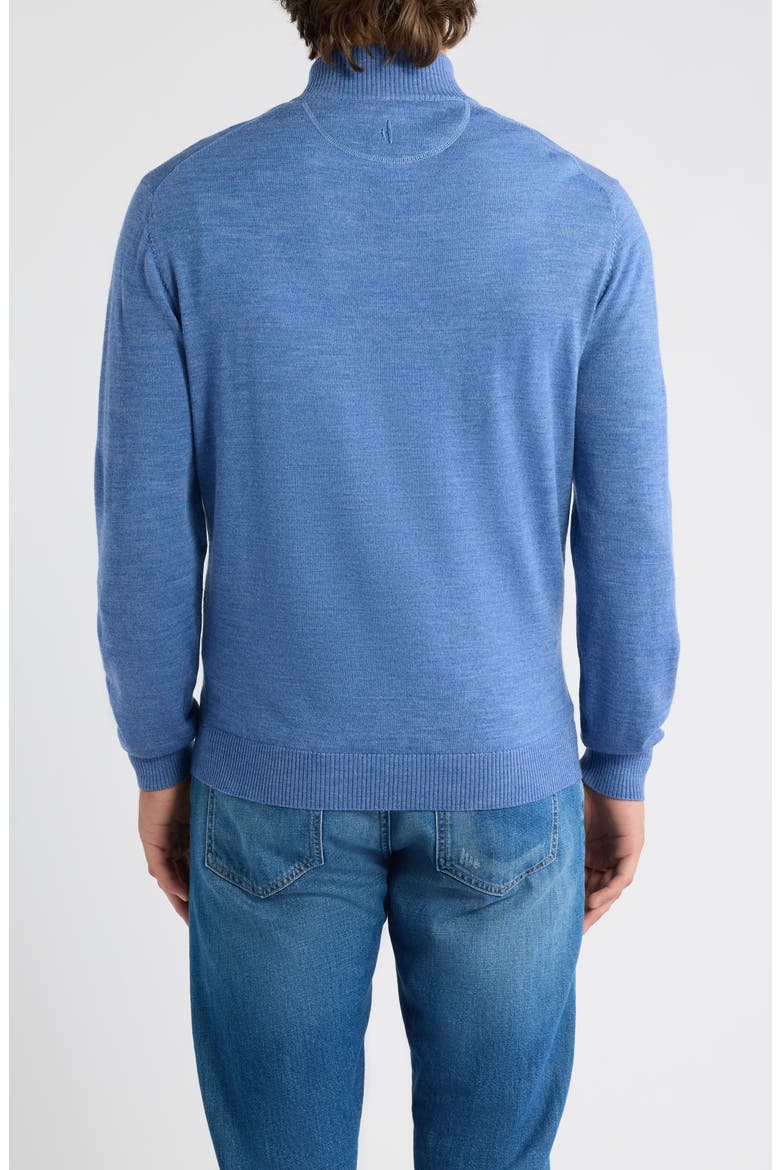 Raynor Merino Wool Quarter Zip Sweater, Alternate, color, MID BLUE