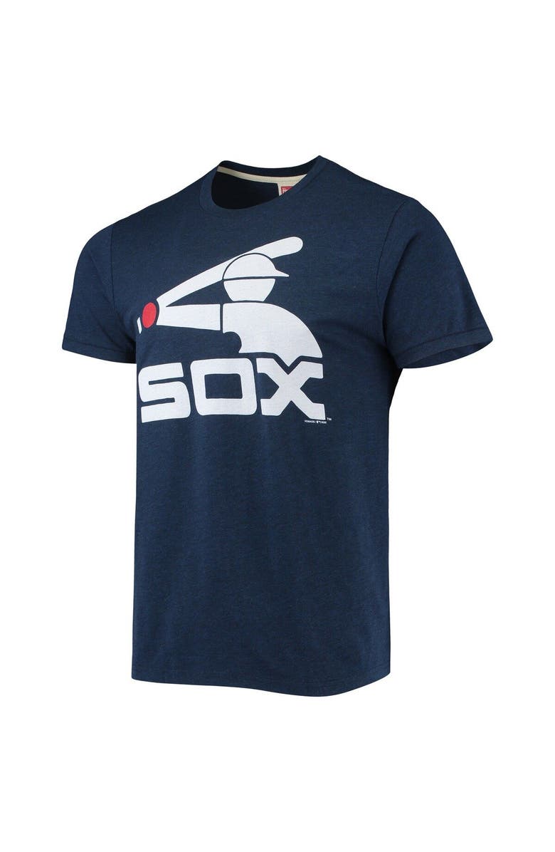 Homage Men's Homage Navy Chicago White Sox Hand-Drawn Logo Tri-Blend T-Shirt, Alternate, color, 
