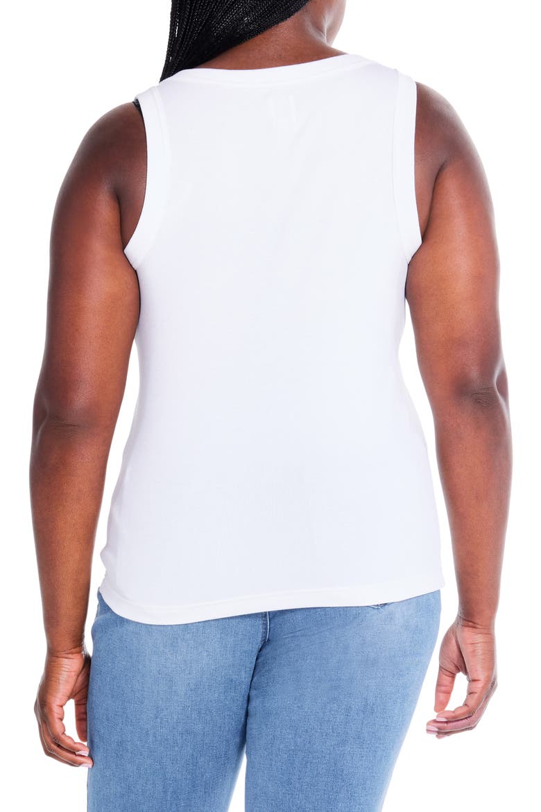 Perfect Rib Scoop Neck Knit Tank Top, Alternate, color, PAPER WHITE