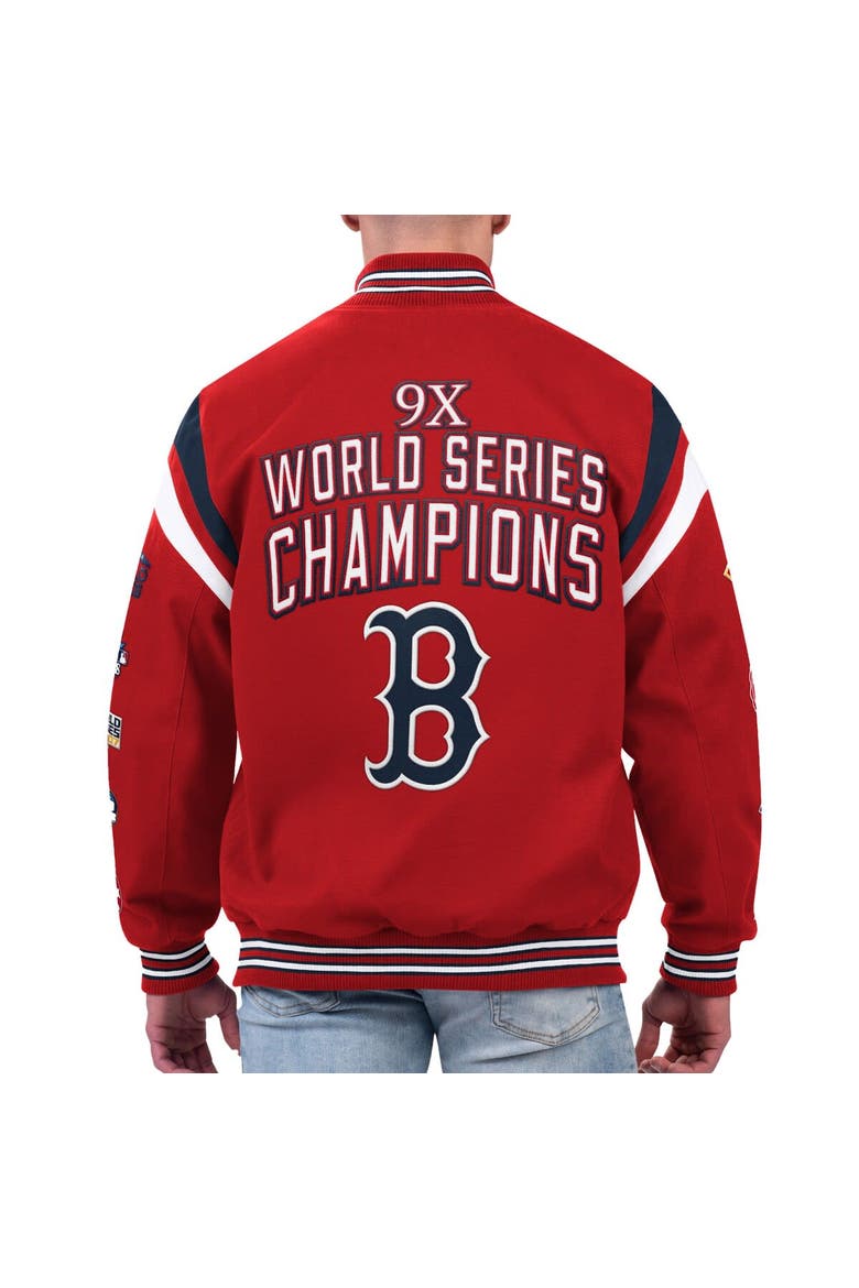 Men's G-III Sports by Carl Banks Red Boston Red Sox Quick Full-Snap Varsity Jacket, Alternate, color, Red