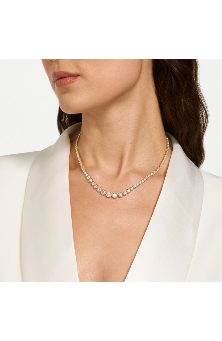 Bliss Diamond 11 1/2Ct Graduated Diamond Tennis Necklace 14k Gold Lab Grown, Alternate, color, 14K Yellow Gold