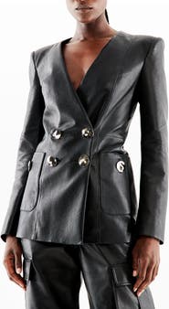 AS by DF Claude Recycled Leather Blazer