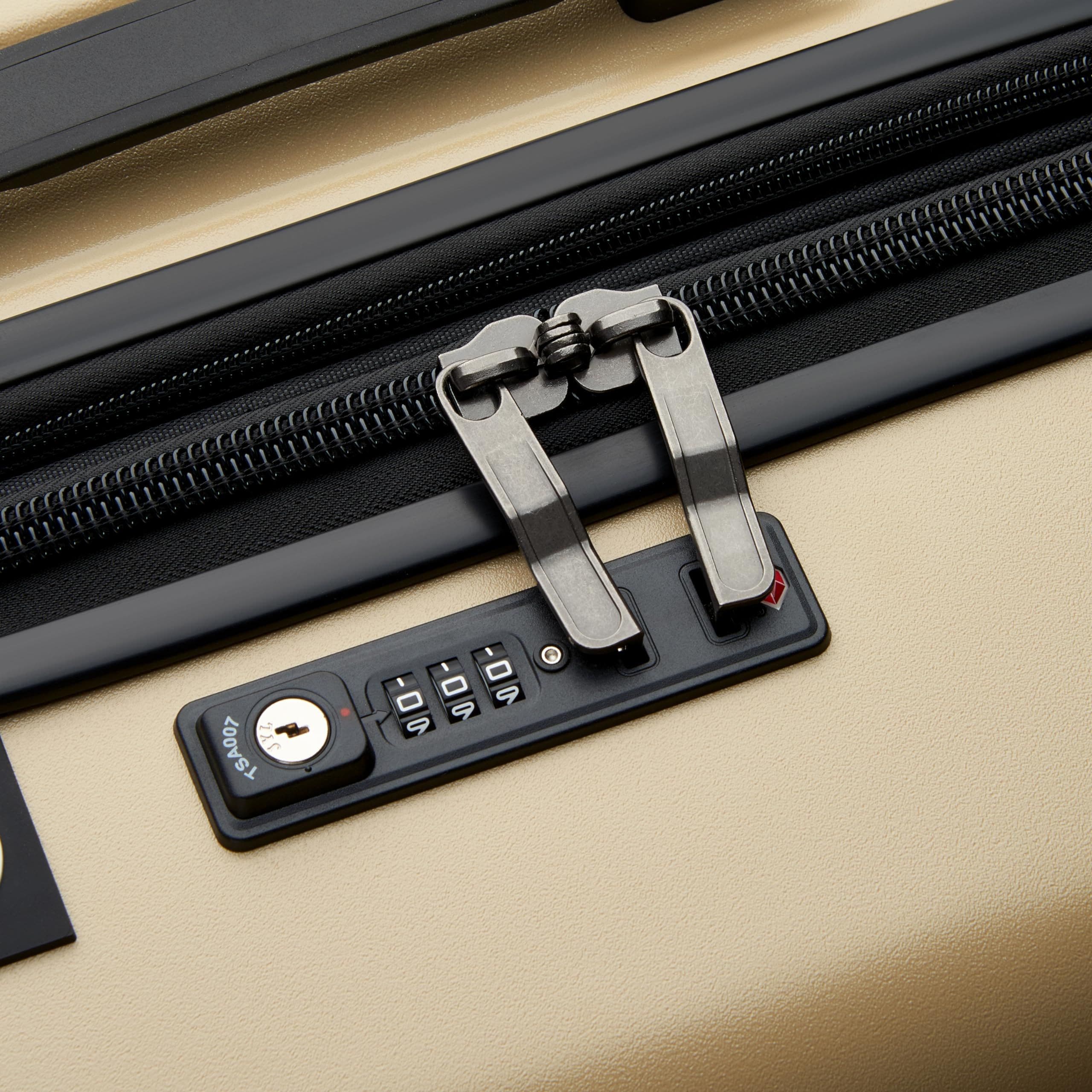 JEEP JH002B Checked-Large 29 Inch Hardside Expandable Luggage with Spinner Wheels, Alternate, color, Warm Sand