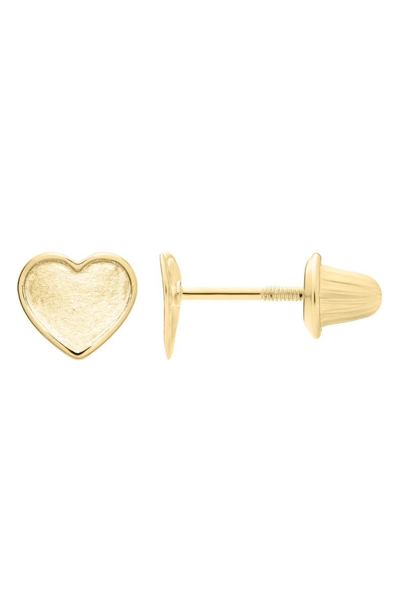 Mignonette 14K Gold Heart Stud Earrings, Alternate, color, Gold