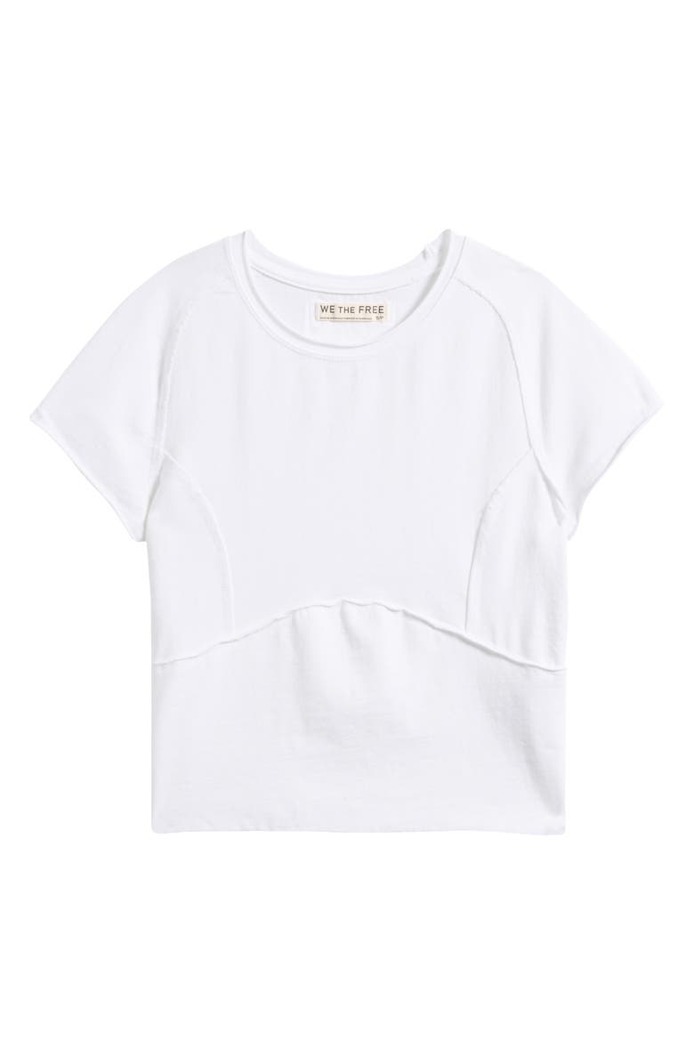 Free People Protagonist Crop Tee, Alternate, color, Ivory