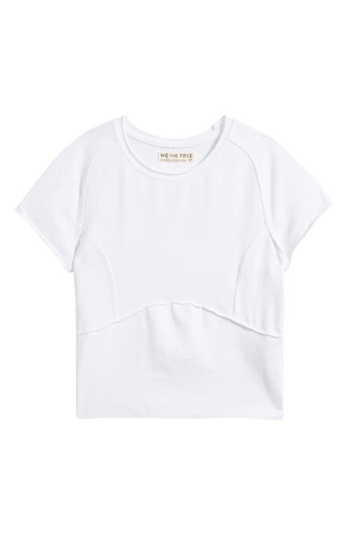 Free People Protagonist Stretch Cotton Baby Tee In White