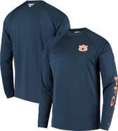 Columbia Men's Columbia PFG Navy Auburn Tigers Terminal Tackle Omni-Shade Long Sleeve T-Shirt