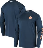 Columbia Men's Columbia PFG Navy Auburn Tigers Terminal Tackle Omni-Shade Long Sleeve T-Shirt