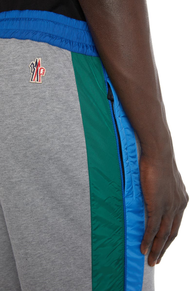 Moncler Grenoble Mixed Media Colorblock Side Stripe Sweatpants, Alternate, color,