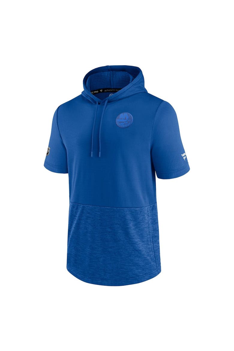 Men's Fanatics Branded Royal New York Islanders Authentic Pro Travel and Training Short Sleeve Pullover Hoodie, Alternate, color, Royal