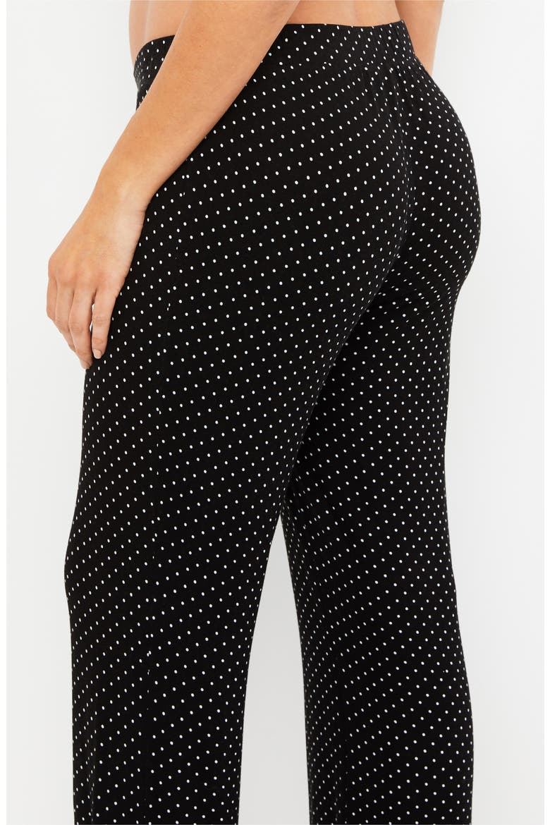 Button-Up Maternity/Nursing Pajamas, Alternate, color, BLACK WHITE DOT