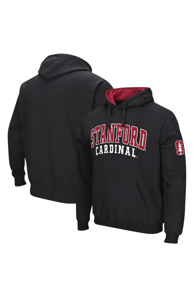 COLOSSEUM Men's Colosseum Black Stanford Cardinal Double Arch Pullover Hoodie, Main, color, Black