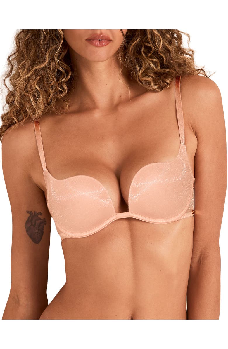 Adore Me Gianina Push Up Plunge Bra, Main, color, Medium Beige