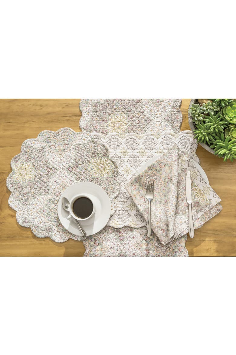 Elaina Placemats, Set of 6, Alternate, color, Grey