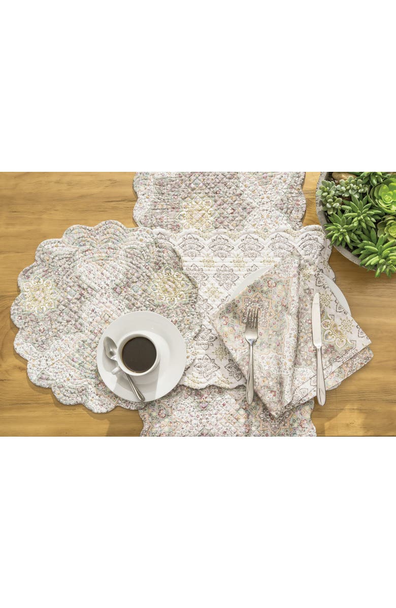 C&F Home Elaina Dining Table Runner 14" x 51", Alternate, color, Blue