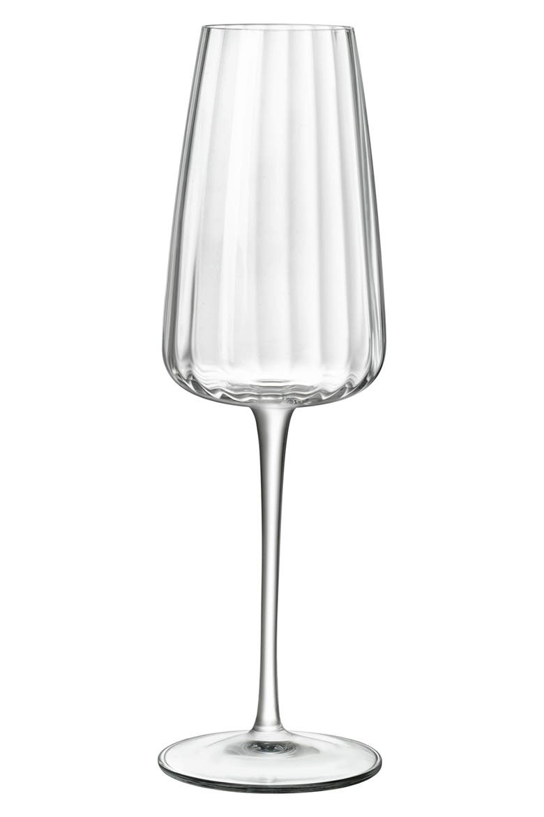 Optica Set of 4 Sparkling Wine Flutes, Main, color, CLEAR