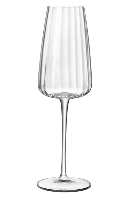Luigi Bormioli Optica Set Of 4 Sparkling Wine Flutes In Transparent