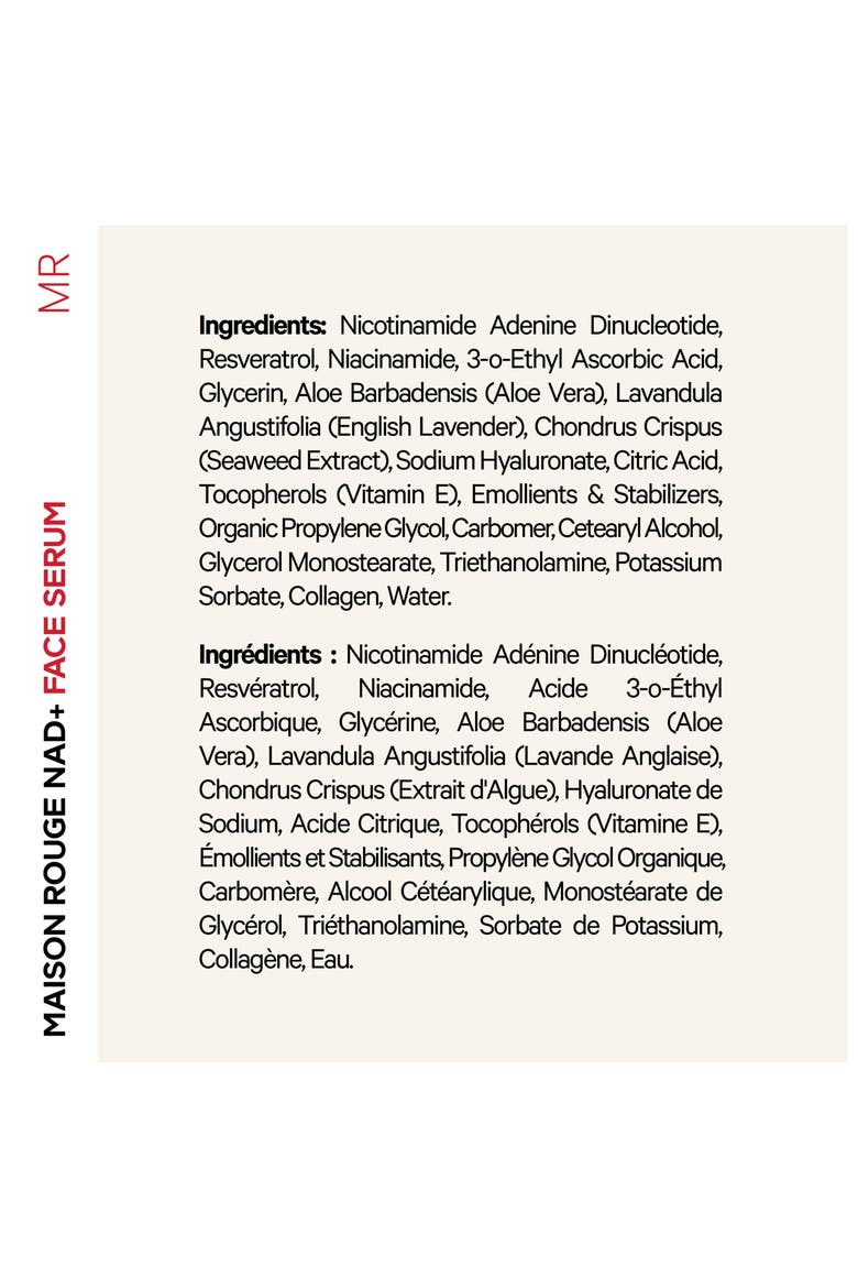 NAD Face Serum + Resveratrol Niacinamide & Collagen, Alternate, color, White