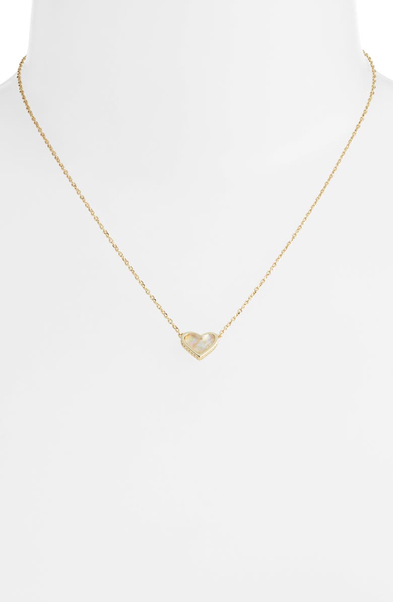 Kendra Scott Ari Heart Pendant Necklace, Alternate, color, 